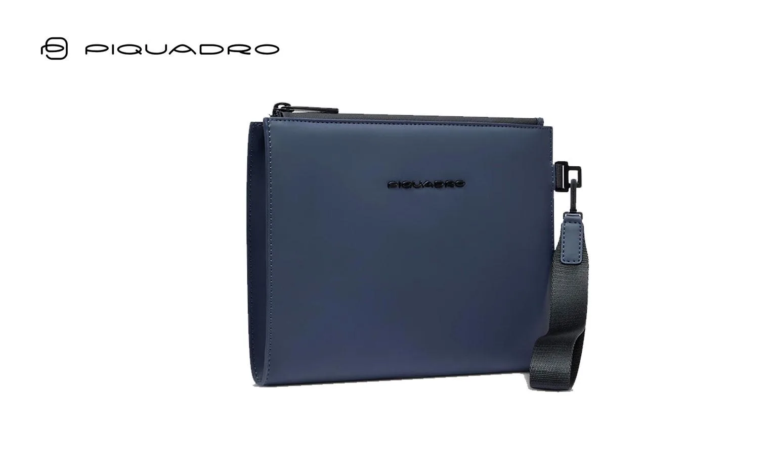 Pochette Piatta In Tessuto Gommato Piquadro