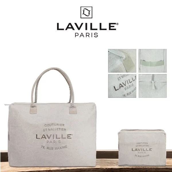 Set Da Viaggio Vintage Laville Paris In Polycotton