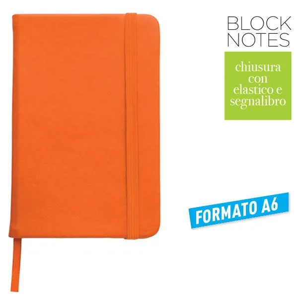 Blocco Notes A6 Conelastico E Segnalibro