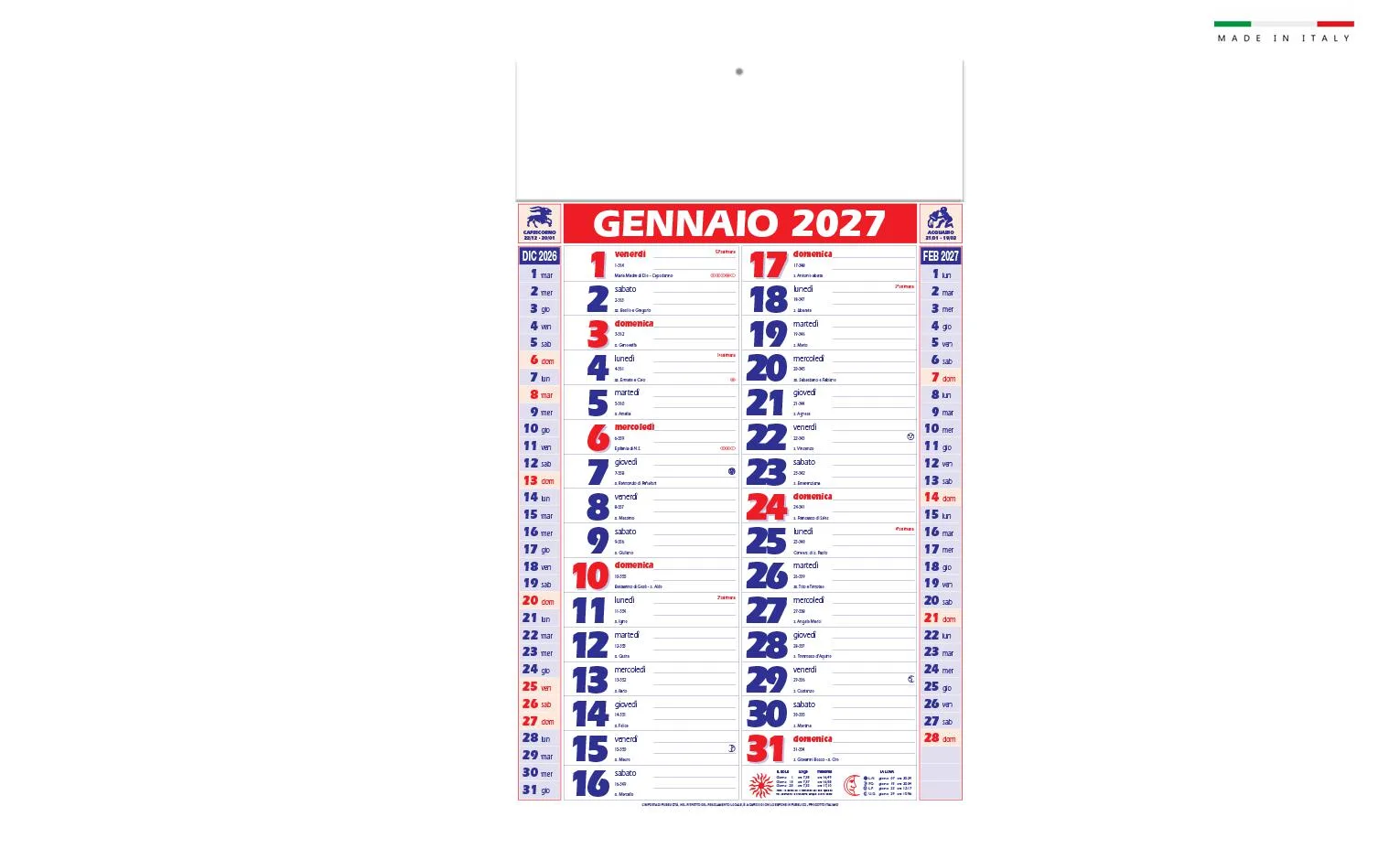 Calendario Mensile Olandese Trendy 12 Fogli