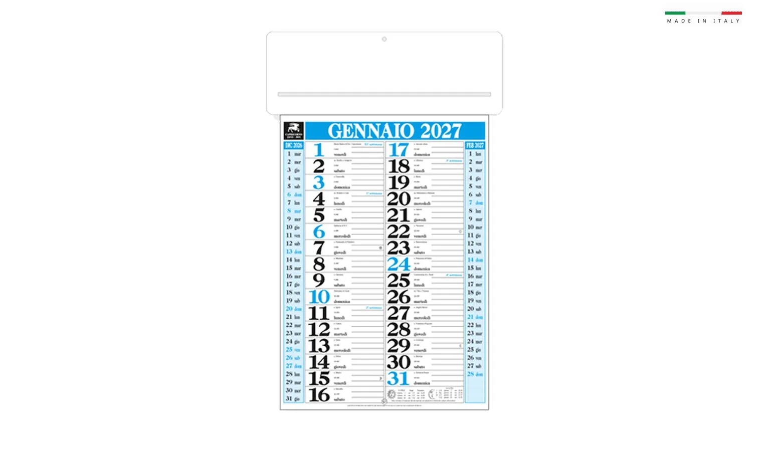 Calendario Passafogli 34X54,5 Cm