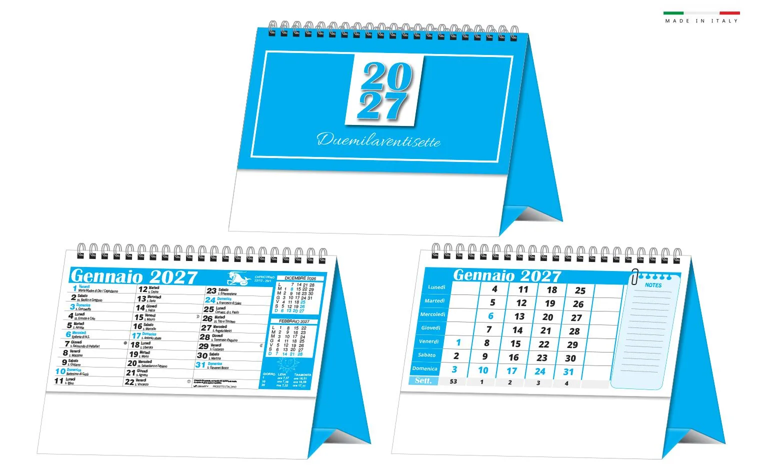 Calendario Trimestrale Da Tavolo 13 Fogli 19X14,5