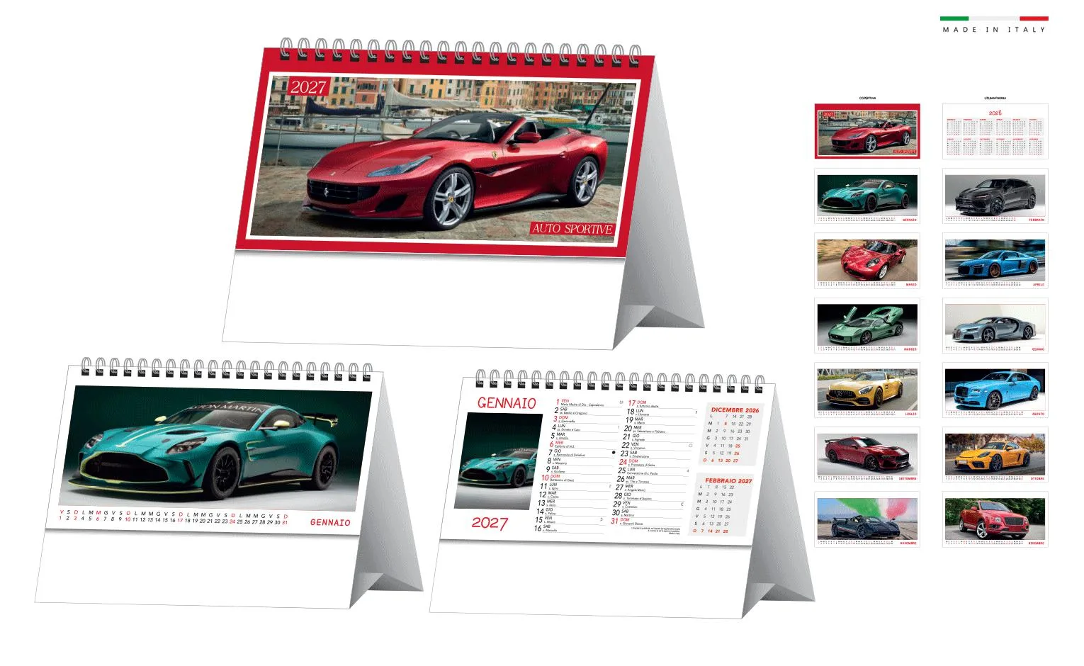 Calendario Da Tavolo Auto 19X14,5