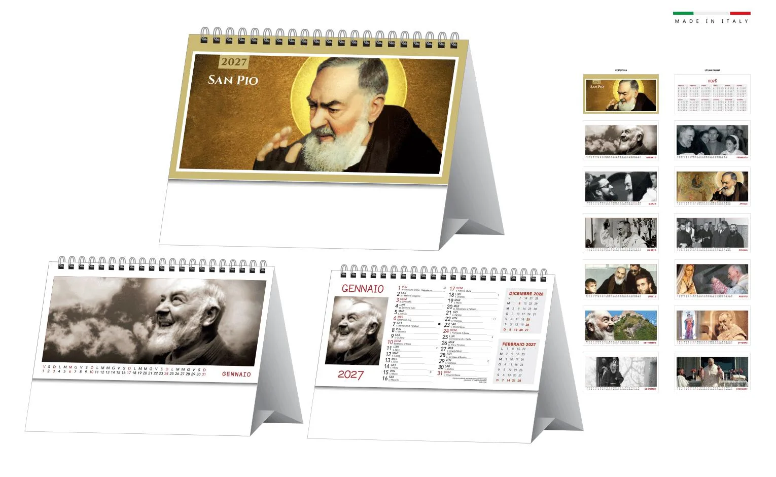 Calendario Da Tavolo San Pio 19X14,5