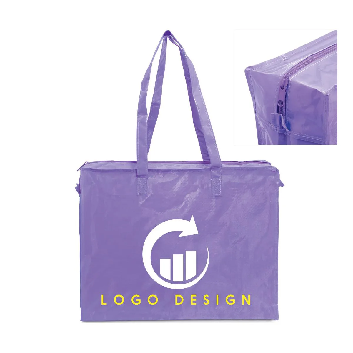 Shopper In Ppl L45Xh35X14Cm Chiusura Con Zip