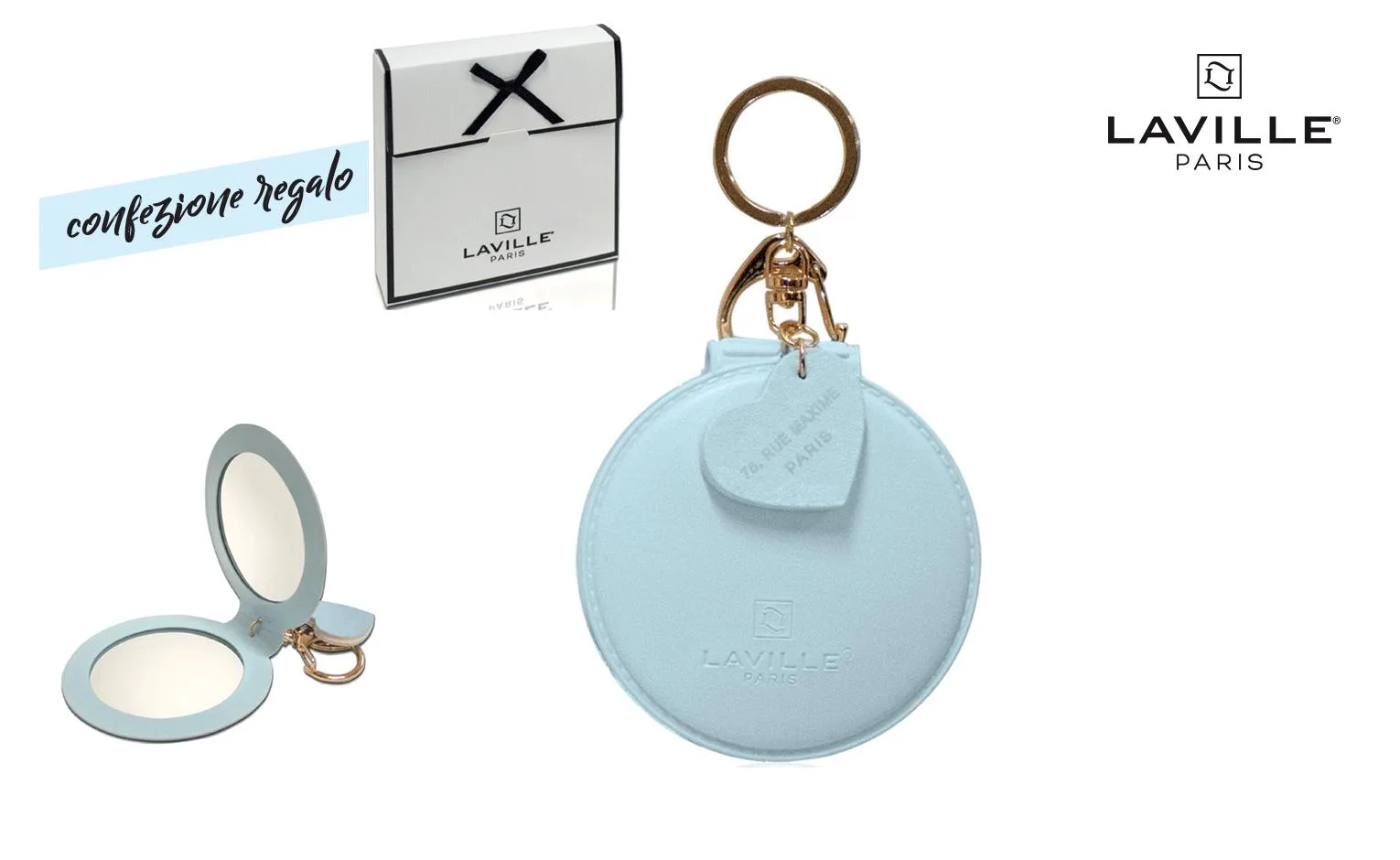 Specchietto Con Charms E Doppio Specchio - Laville Paris