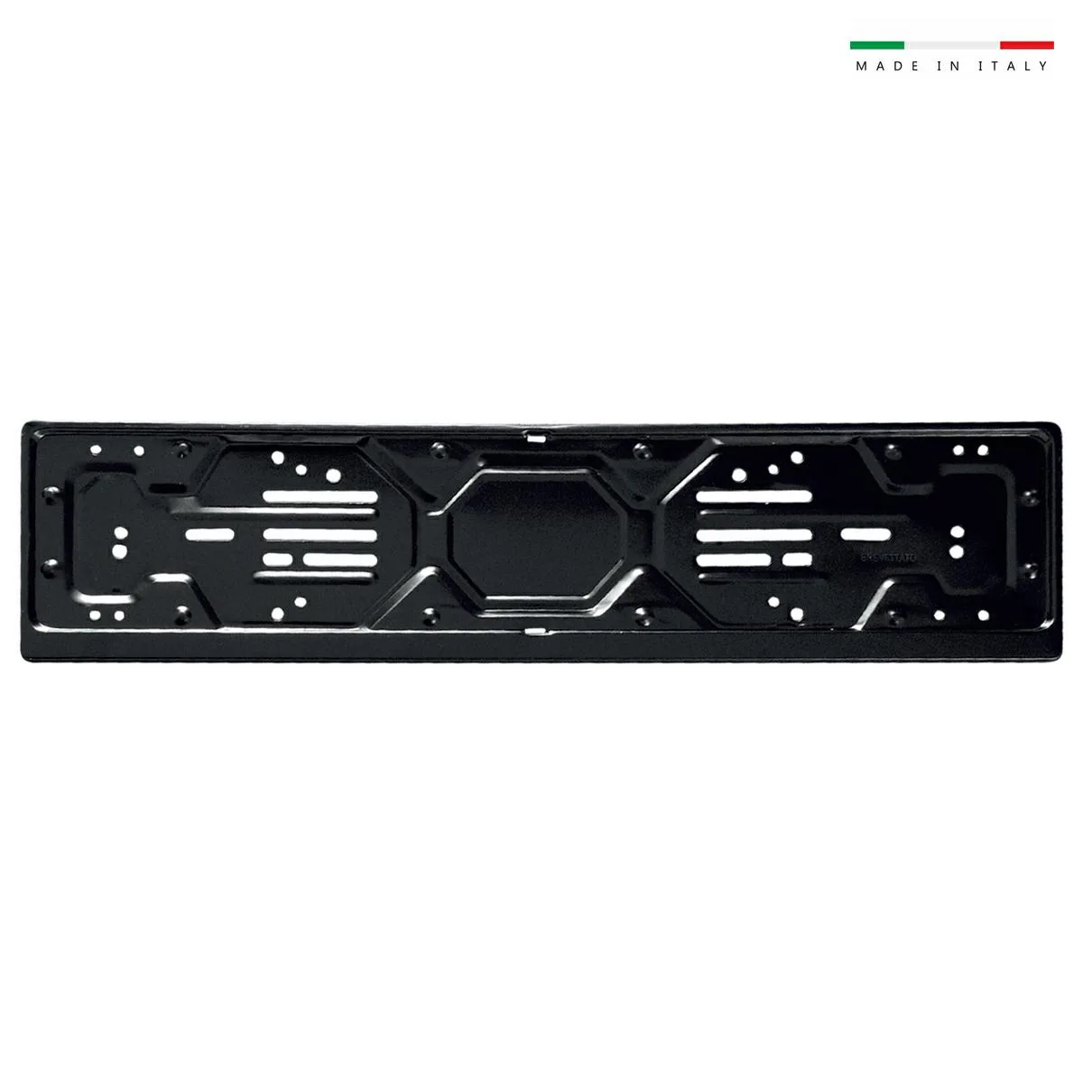 Portatarga Posteriore In Metallo Nero Made In Italy