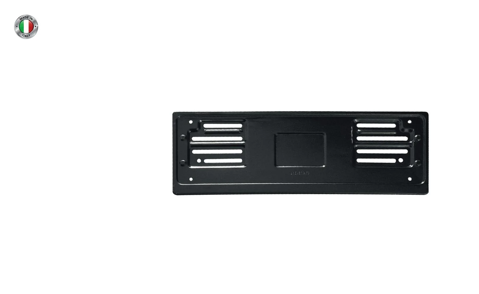 Portatarga Anteriore In Metallo Nero Made In Italy
