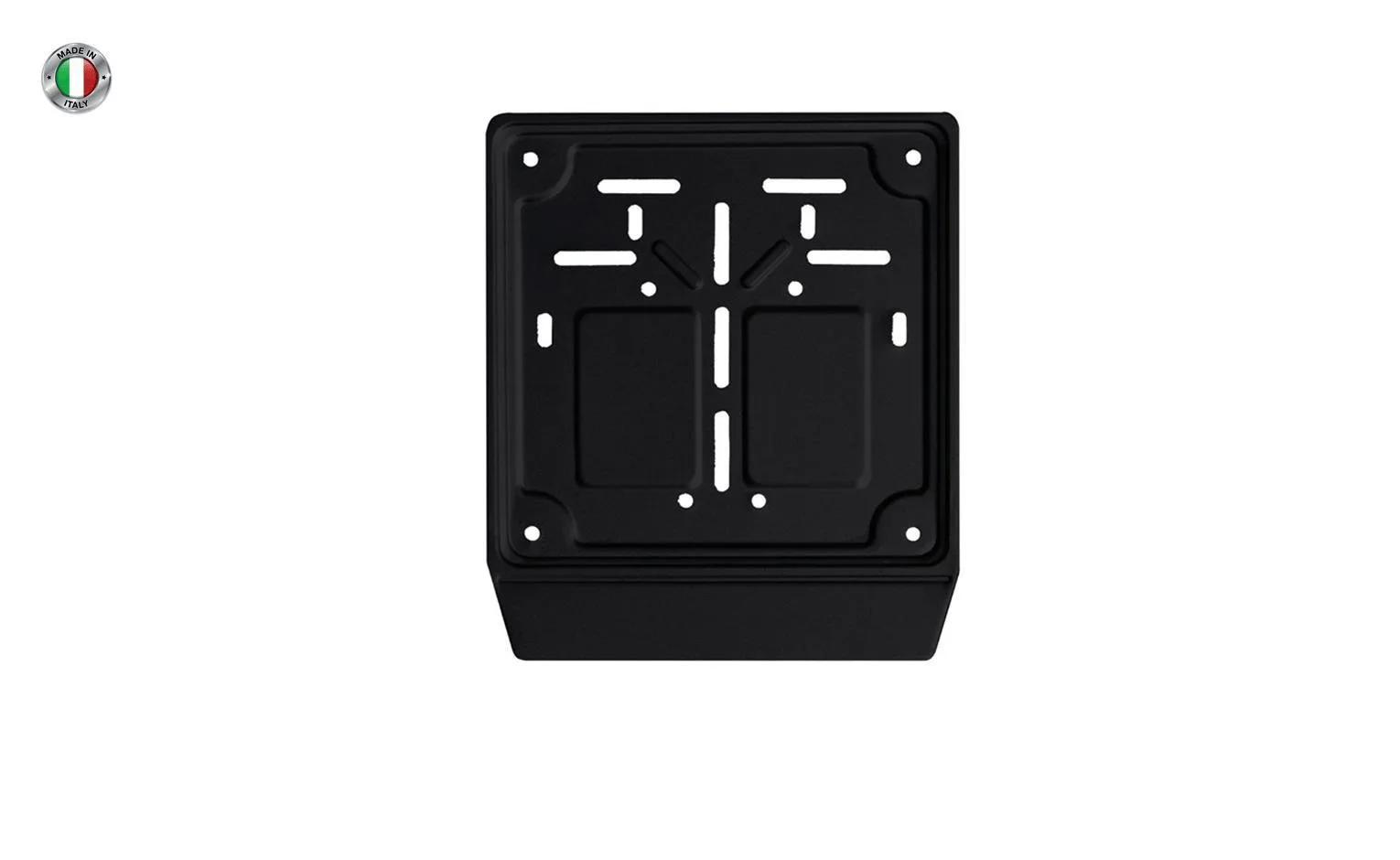 Portatarga Moto In Metallo Nero Made In Italy