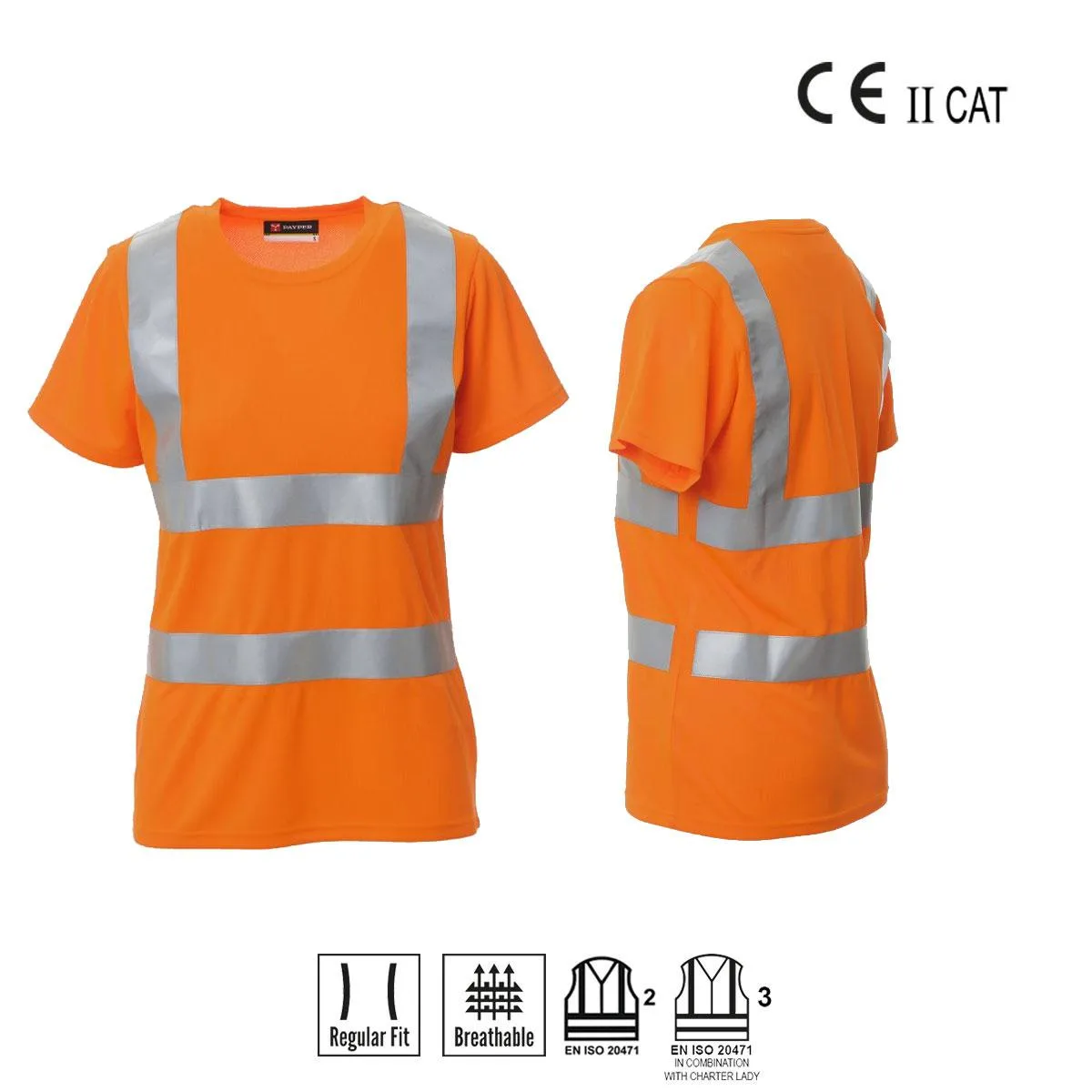 Avenue Lady T-Shirtgirocollo Alta Visibilita' Payper