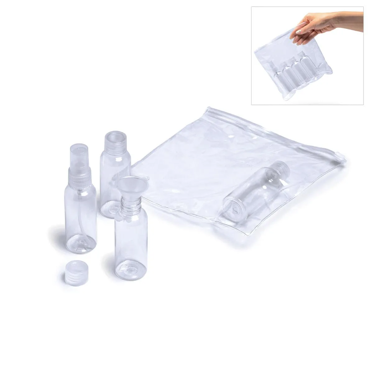 Necessaire Da Viaggio Con 3 Flaconi