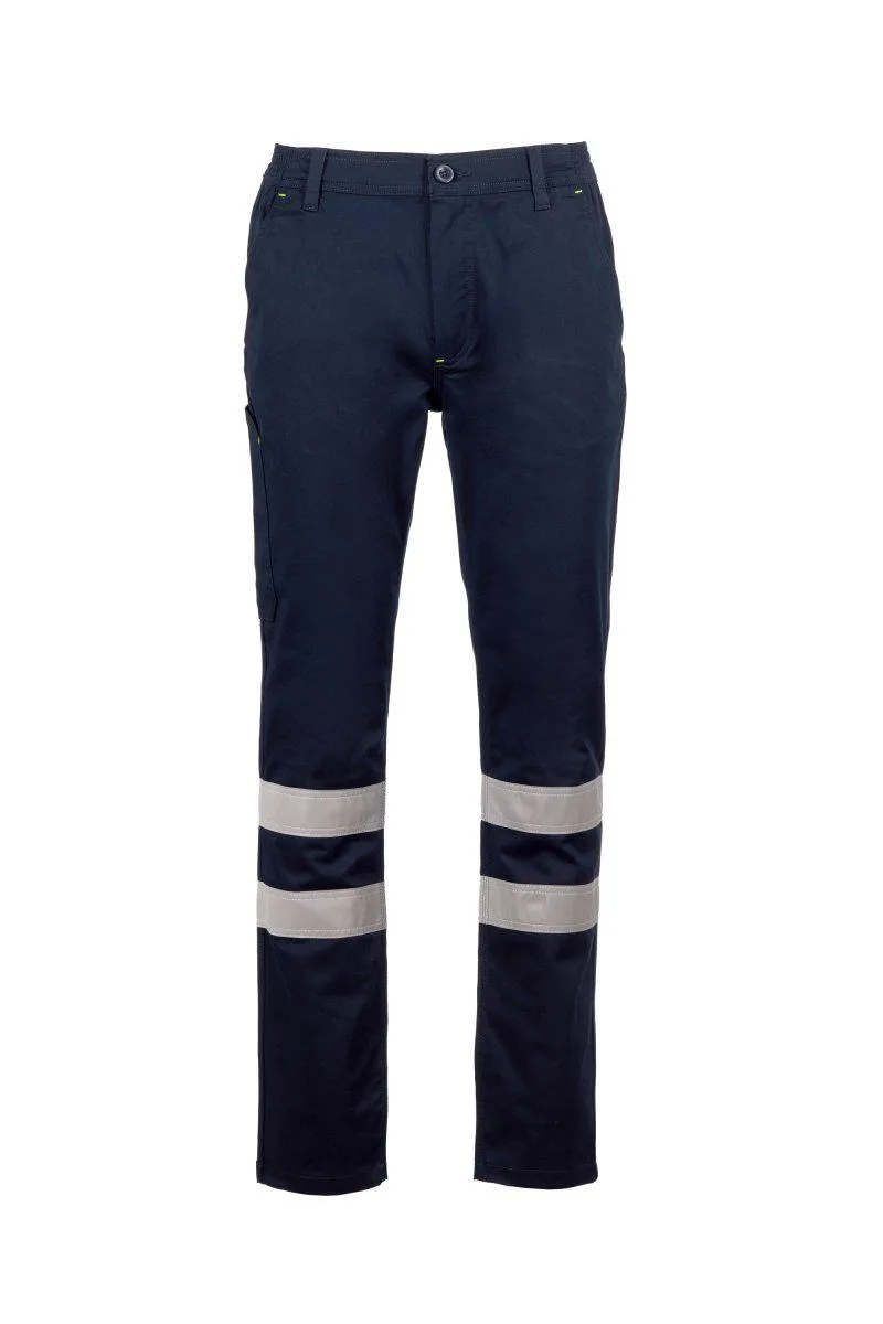 Engine Stretch Reflex Pantalone In Cotone Con Bande