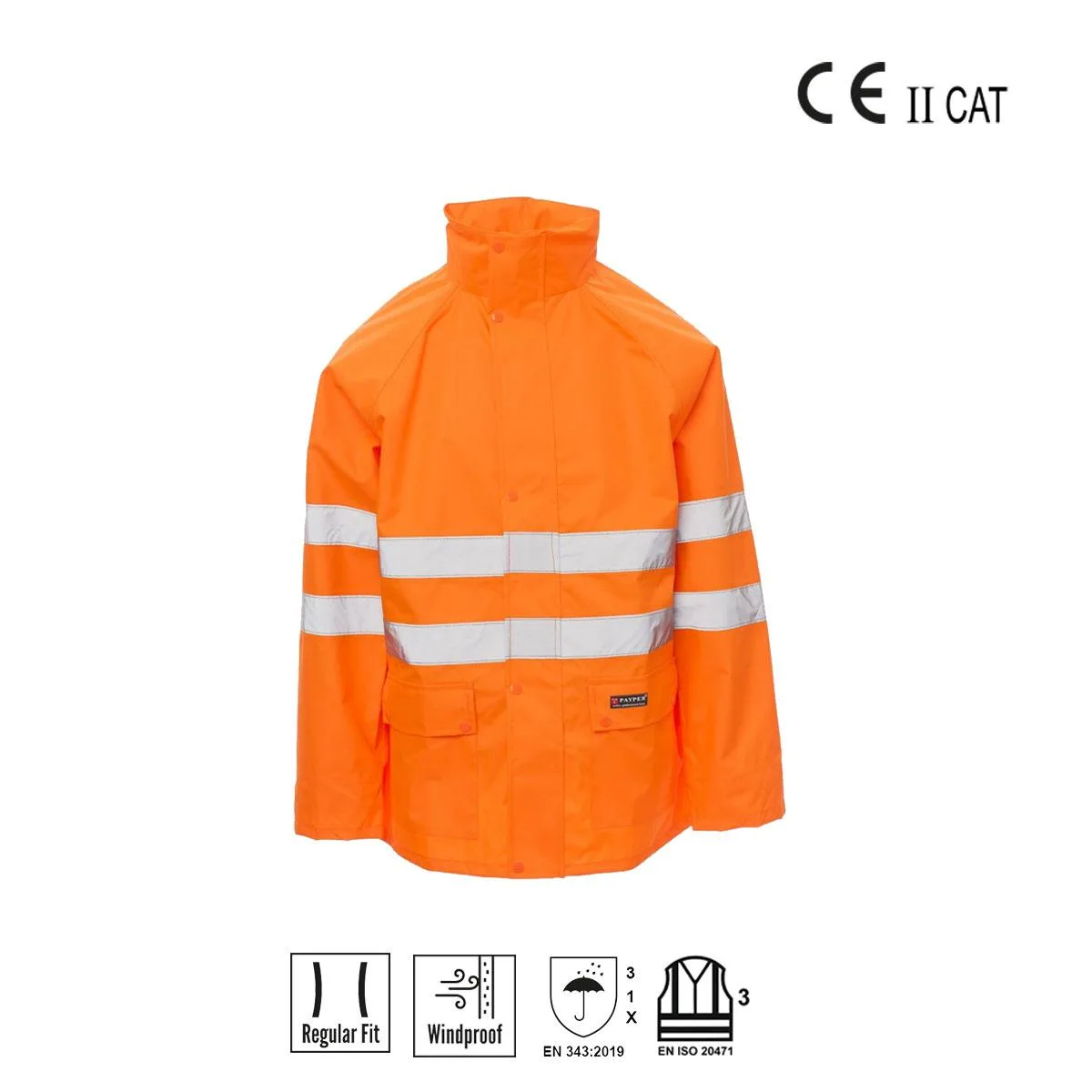 Hurricane-Jacket Giacca Antipioggia Alta Visibilità Payper