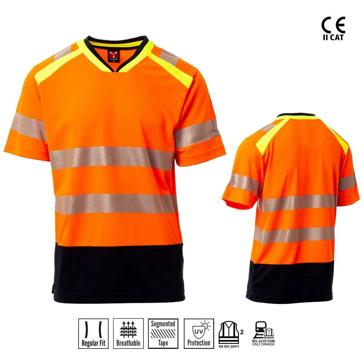 Alley T-Shirt Scollo V Alta Visibilità Payper