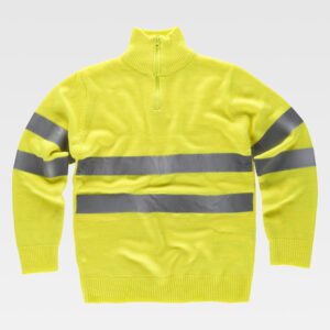 PULLOVER MEZZA ZIP ALTA VISIBILITA CLASSE 2