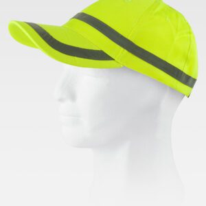 CAPPELLO VISIERA CURVA 6 PANNELLI ALTA VISIBILITA