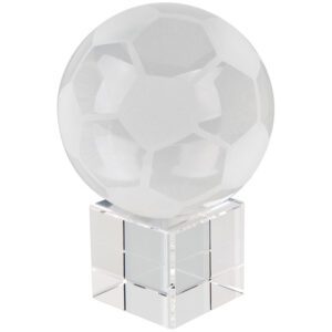 SFERA FOOTBALL CON BASE IN VETRO d. mm80