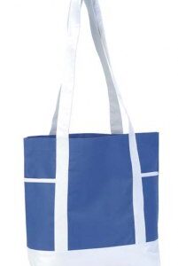 BORSA SHOPPER SPIAGGIA BLU OUTLET