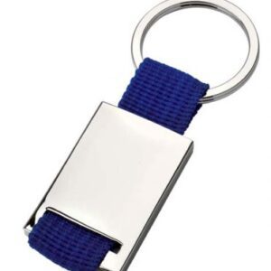 PORTACHIAVI SATINATO – TESSUTO BLU