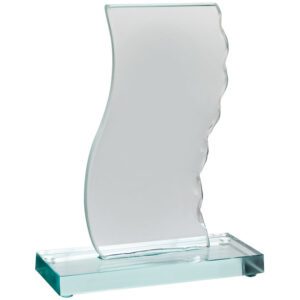 TROFEO VETRO BASE VERDE mm 190 h