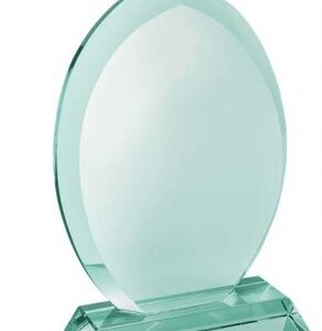 TROFEO GOCCIA IN VETRO VERDE mm 172 h