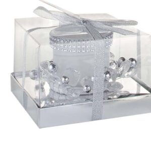 CANDELA VETRO BIANCO 115×115 h 70 mm