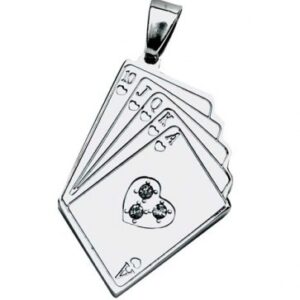 PENDENTE ACCIAIO CARTE DA GIOCO 25x35mm