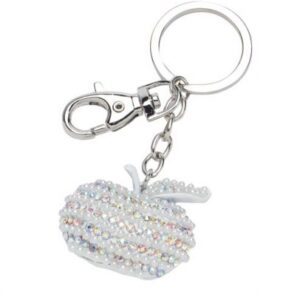PORTACHIAVI MELA C/ STRASS-NO BOX OUTLET