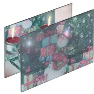 PORTACANDELE DOPPIO – 185 x  h=120 mm