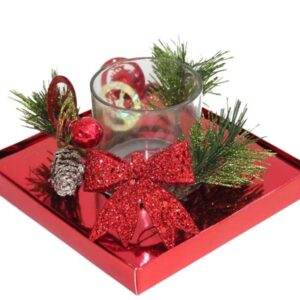 BICCHIERE CON CANDELA – 153×153 h90 mm