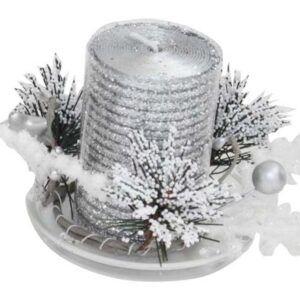 CANDELA ARGENTO CON PIATTINO