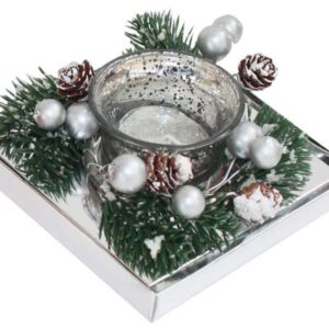 CANDELA BICCHIERE ARGENTO – 113×113 h 52