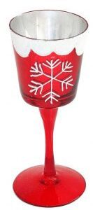 PORTACANDELA “FIOCCO DI NEVE” – h 180mm