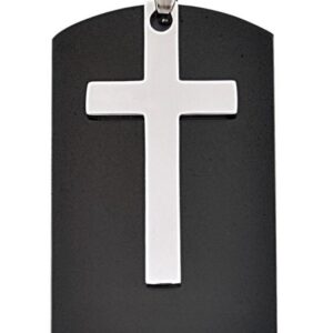 PENDENTE ACCIAIO MILITARY-CROCE -23x40mm