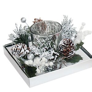 CANDELA BICCHIERE ARGENTO – 123×123 h 75