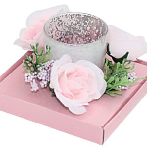 CANDELA BICCHIERE FIORI ROSA – 113×113