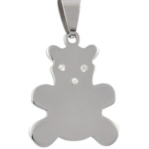 PENDENTE ACCIAIO ORSETTO – 20x25mm