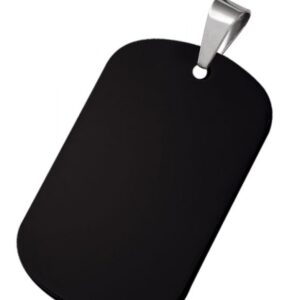 TARGHETTA MARINES ALLUMINIO NERO 50x30mm