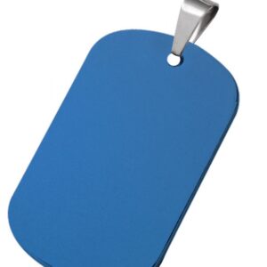 TARGHETTA MARINES ALLUMINIO BLU 50x30mm