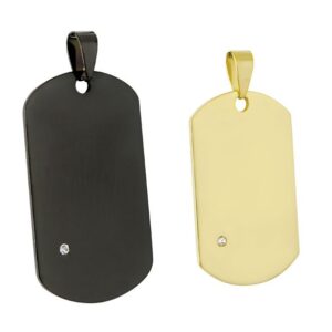 PENDENTE ACCIAIO MILITARY SET 2pz