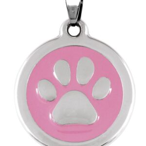 PENDENTE ACCIAIO ZAMPA ROSA – d=30 mm