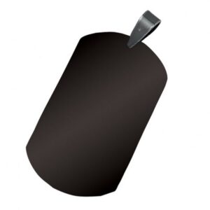 PENDENTE ACCIAIO MILITARY NERO – 25x45mm