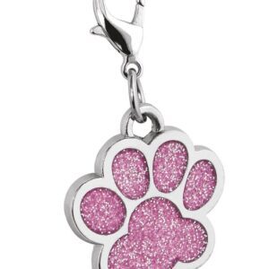 PENDENTE ZAMPA GLITTER ROSA – d=25 mm