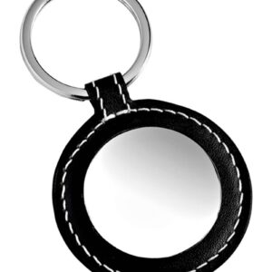 PORTACHIAVI PELLE NERO TONDO
