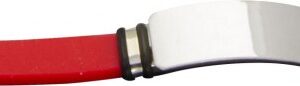 BRACCIALE SILICONE ROSSO E ACCIAIO