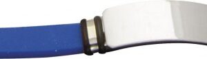 BRACCIALE SILICONE BLU E ACCIAIO