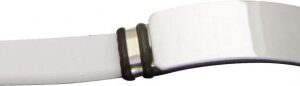 BRACCIALE SILICONE BIANCO E ACCIAIO