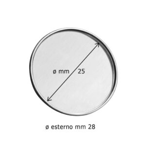 PIN BADGE METALLO INCAVO 28/25 mm