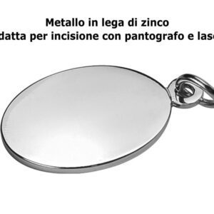 PIASTRINA OVALE IN LEGA DI ZINCO-25x33mm