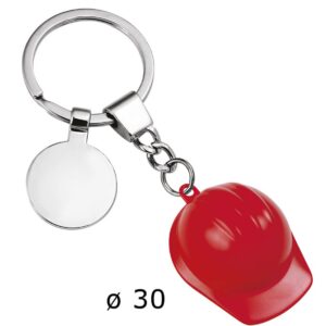 PORTACHIAVI ELMETTO CASCO ROSSO d=30mm